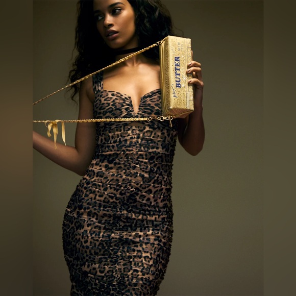 Betsey Johnson KITSCH SPREAD IT ON YELLOW Butter Bag New with tags NWT - Picture 9 of 11